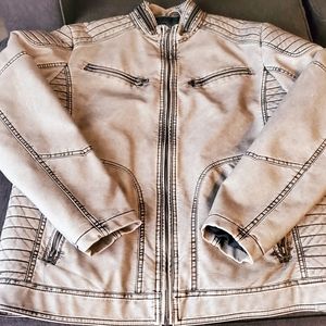 Men's Large Faux Leather Jacket from The Buckle.